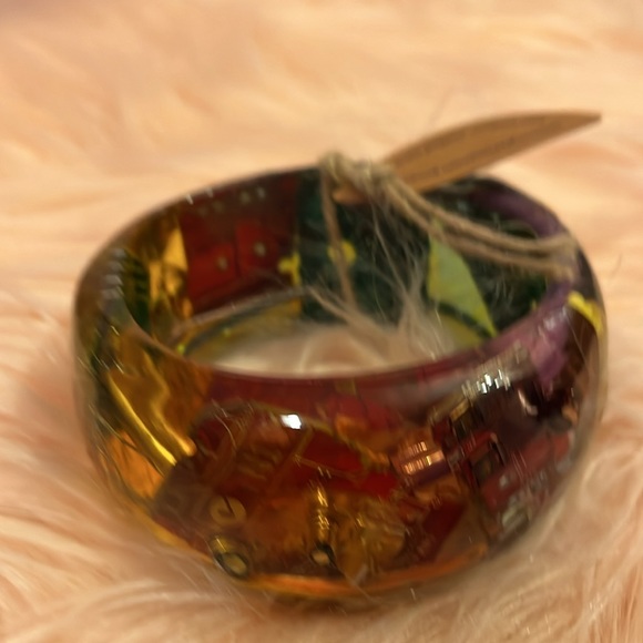 PAGANEuniques Beautiful, Clunky, Resin Bracelet w Computer Parts Encased Inside - Picture 4 of 13